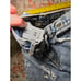 R 13 shorts size 24 (measures 26) Ripped Denim Shorts Distressed Hem Light Wash