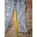 R 13 shorts size 24 (measures 26) Ripped Denim Shorts Distressed Hem Light Wash