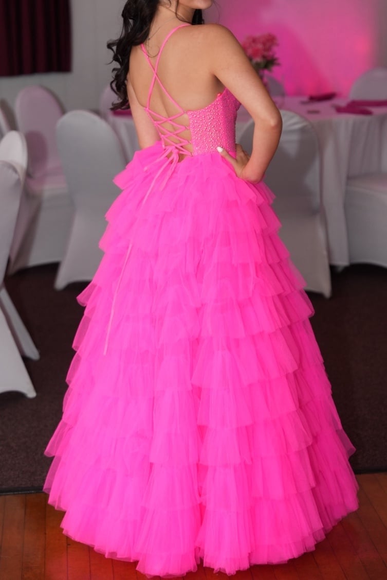 La Femme Hot Pink Dress