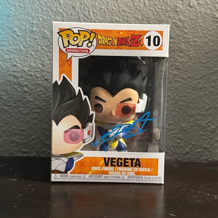 Vegeta Dragon Ball Z Funko Pop! #10 - Signed by Christopher Sabat
