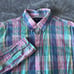 Polo Ralph Lauren Classic Fit Dress Shirt Mens Large Pink Blue Plaid Preppy