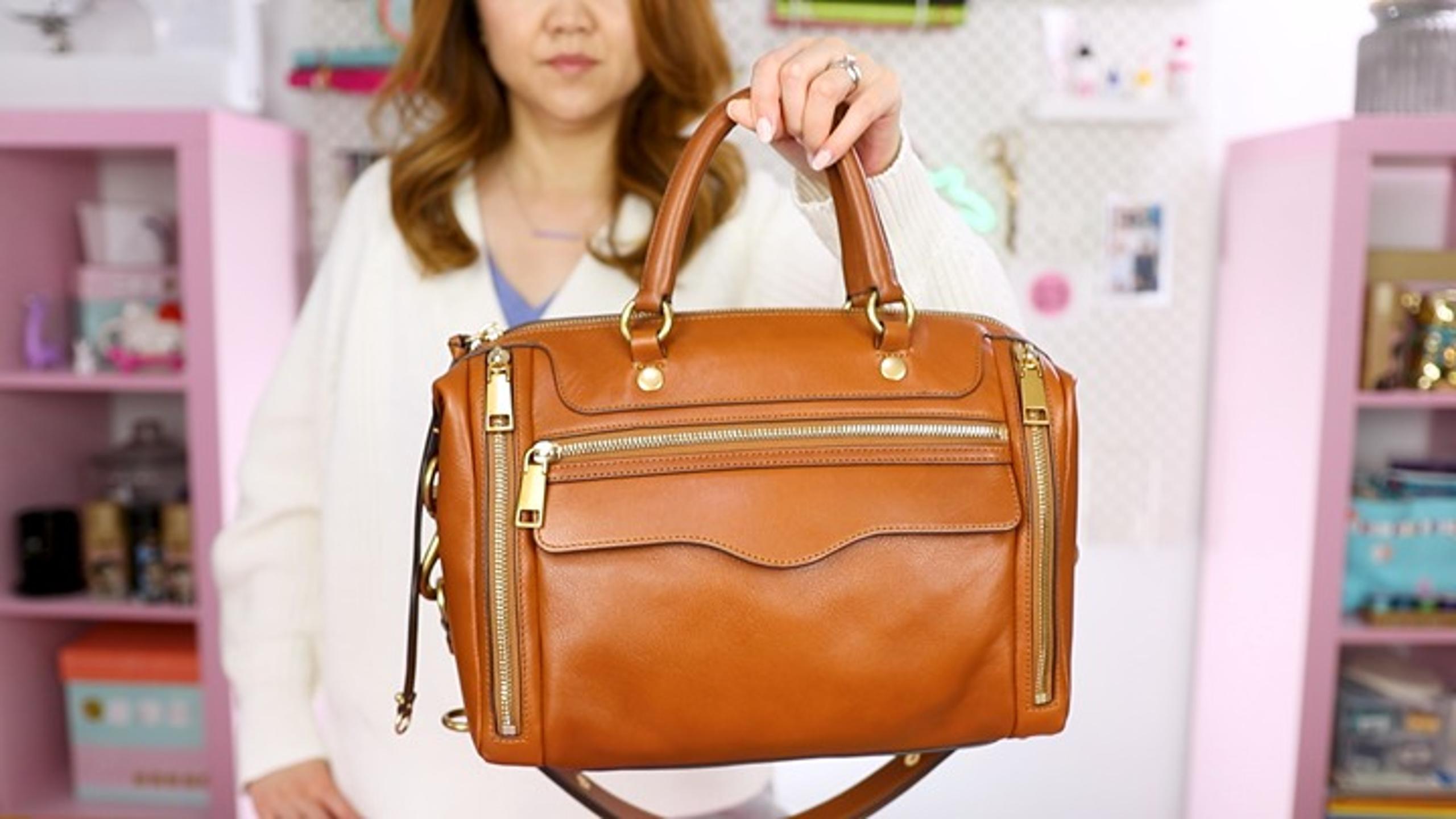 Rebecca Minkoff MAB 2.0 Satchel Leather Bag Caramello | Mixed Metal Hardware