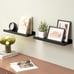 Floating Shelves Wall Mounted Modern Black 15.7 -SET OF 2