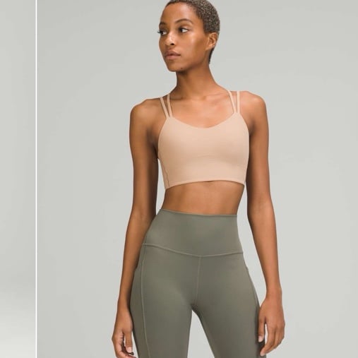 LULULEMON Like a Cloud Sports Bra Long Line In Almond Butter Size 4