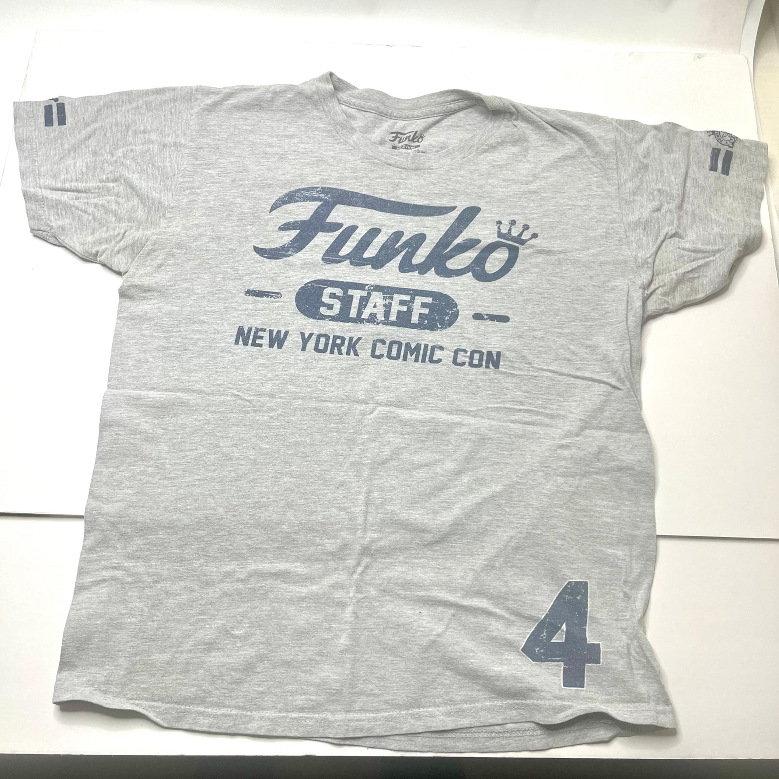 Funko Staff T Shirt - Men’s M Medium - New York Comic Con Gray