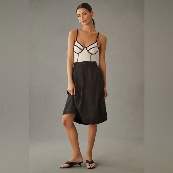 Anthropologie Anthropologie Pleated Trouser Midi Skirt Size 10