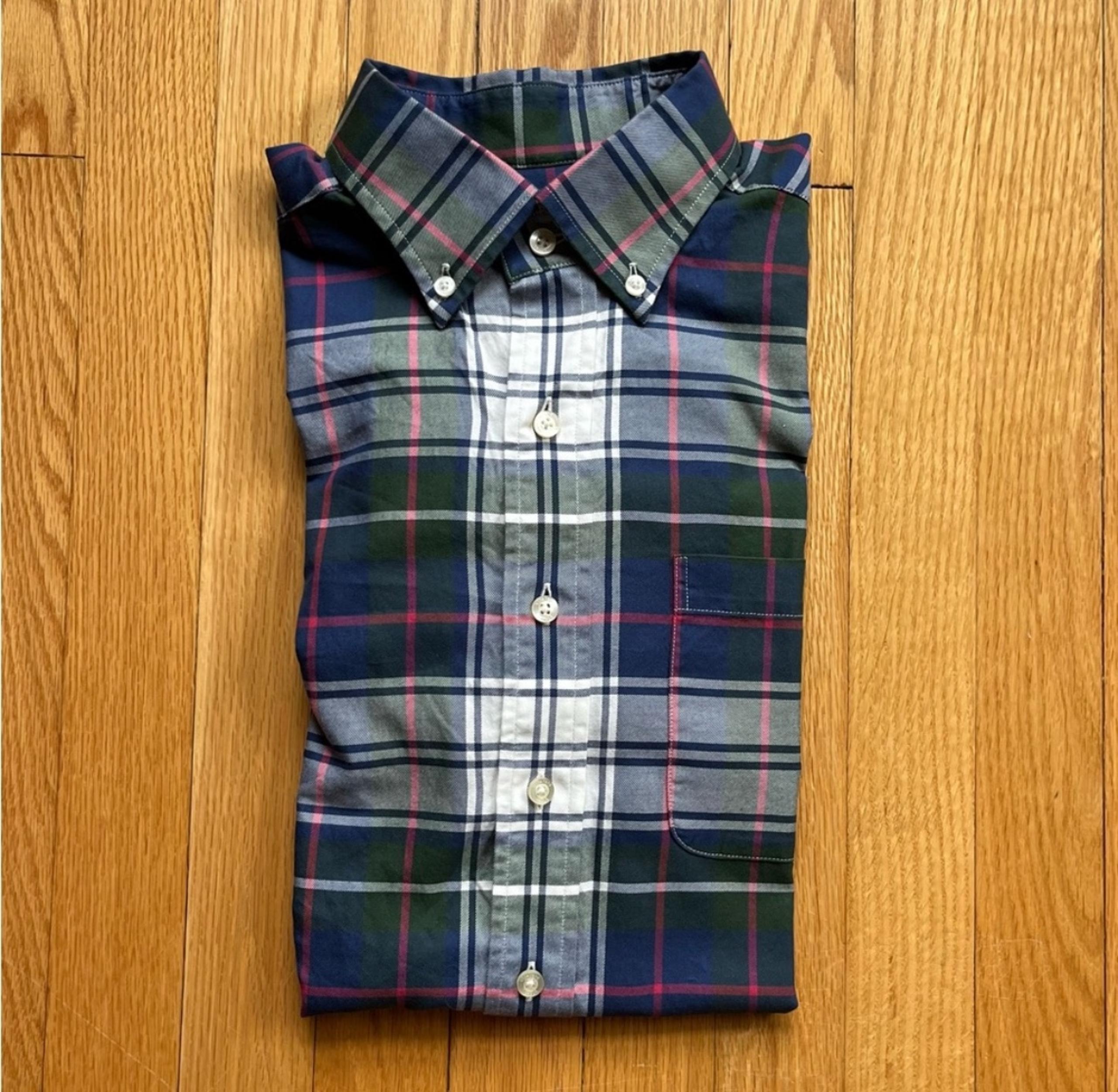 Vineyard Vines Men’s Long Sleeve Murray Shirt Small Blue Green Multicolor Plaid