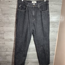 L.L. BEAN Men's 36x32 Double L Flannel Lined Relaxed Fit Black Jeans