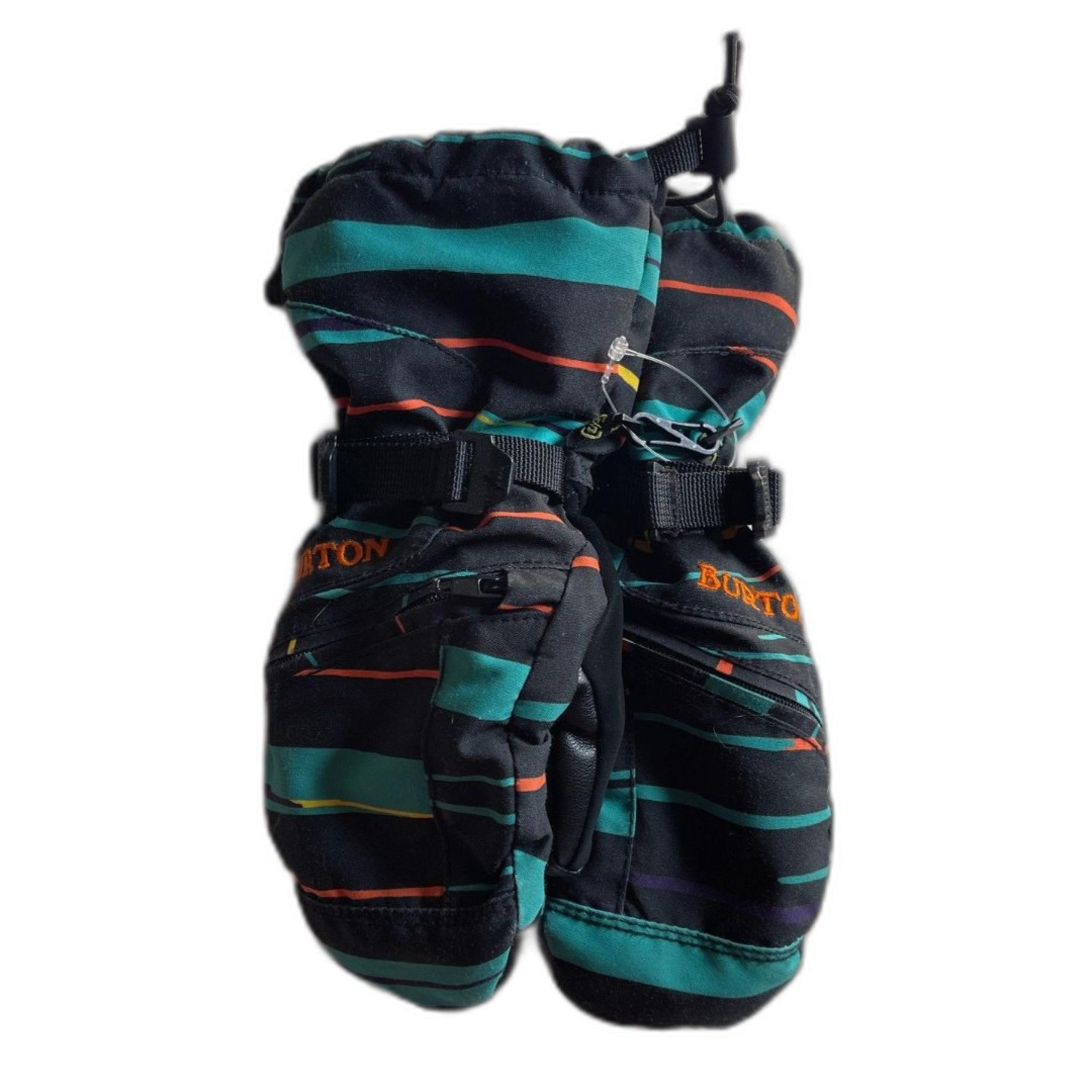 Burton Kids’ Vent Mittens – Striped Pattern – Size KD – Snowboard Ski Gloves