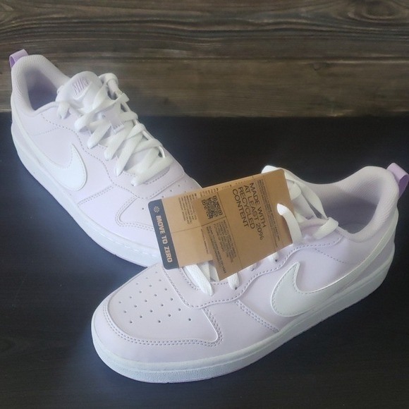 New Nike Court Borough Low Recraft Light Purple White Sneakers