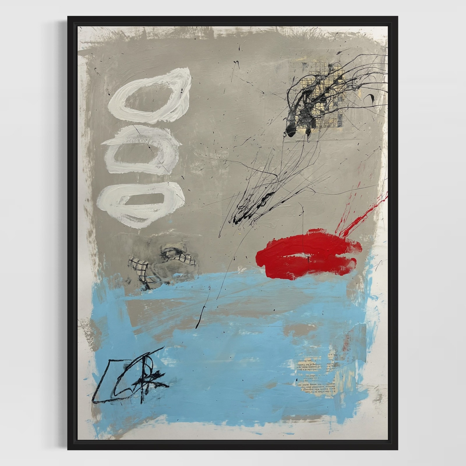 Original Mixed Media Abstract Art Painting 18x24 “Shove Signed