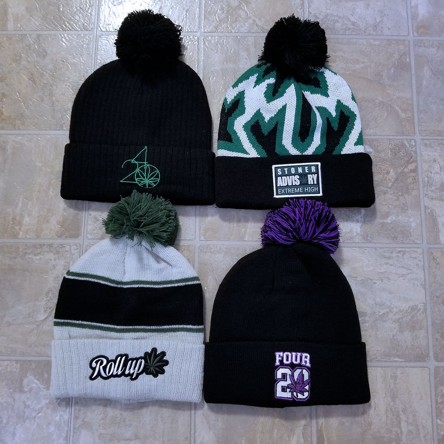4️⃣ Custom Embroidered winter Beanies 4️⃣ Snapback Hats ✅ Marijuana Cannabis