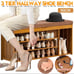 Premium Bamboo Wood Shoe Rack Bench