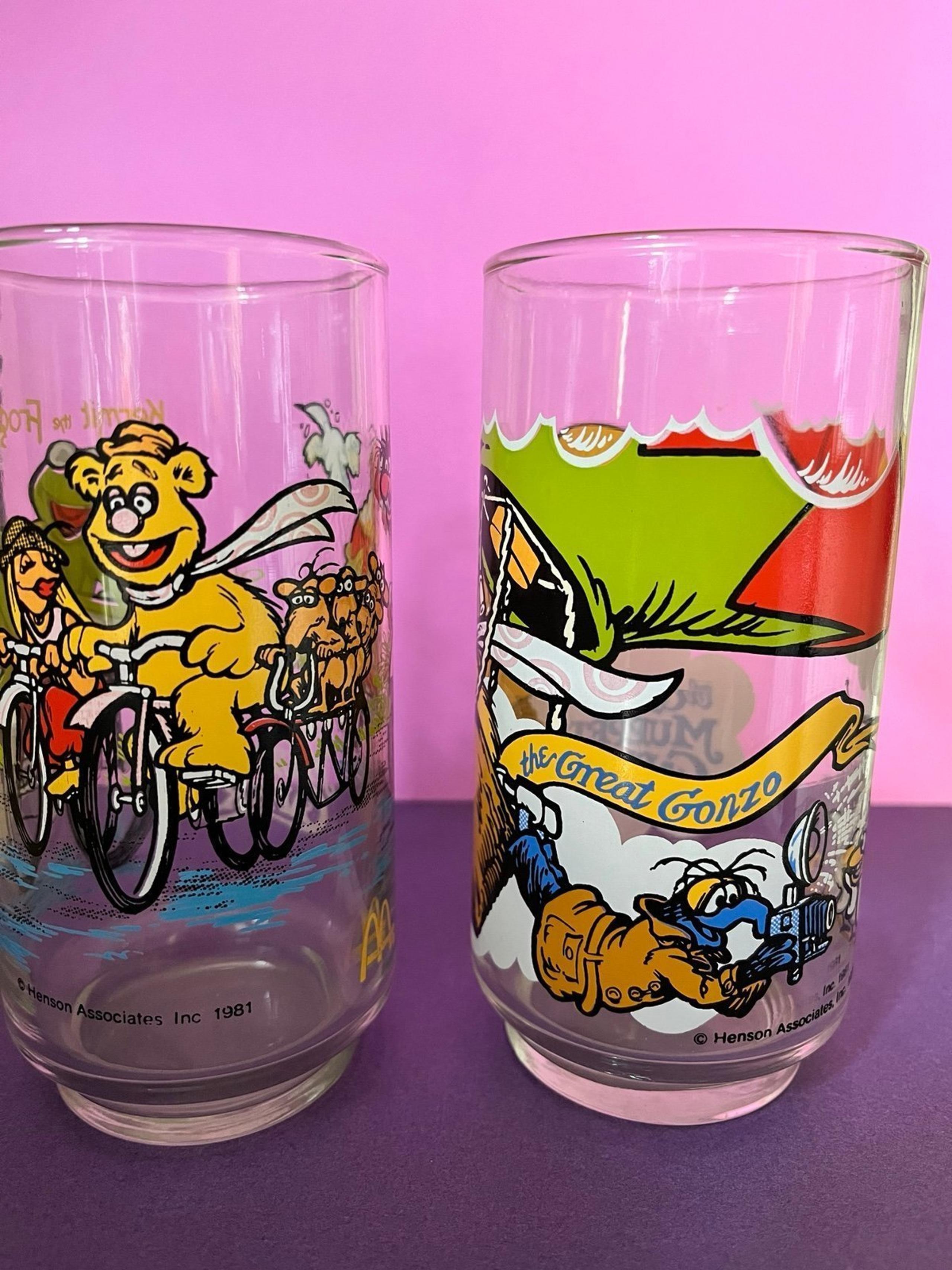 The Great Muppet Caper 1981 McDonald's Drinking Glass Set of 2
