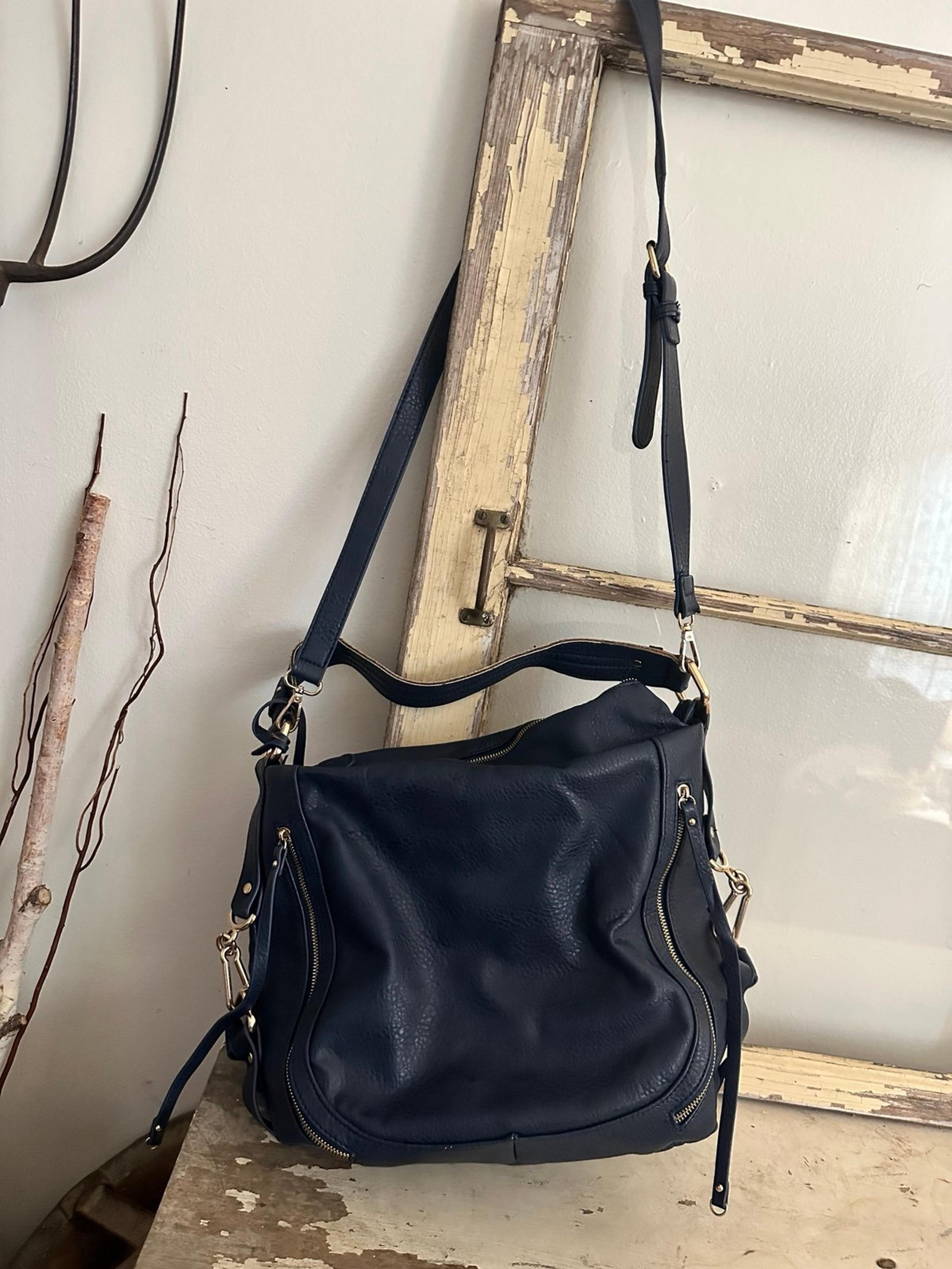 Urban Expressions Vegan Leather Crossbody Bag Blue