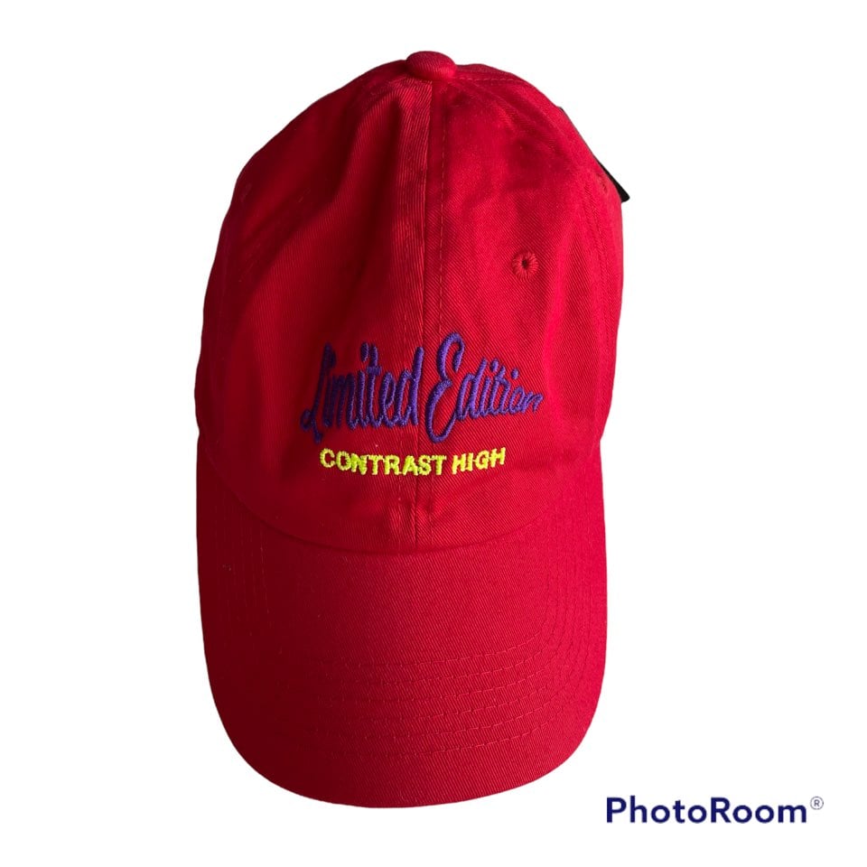 K&B Trading Hats Ethos CH Contrast High Baseball Cap Hat Limited Edition Red