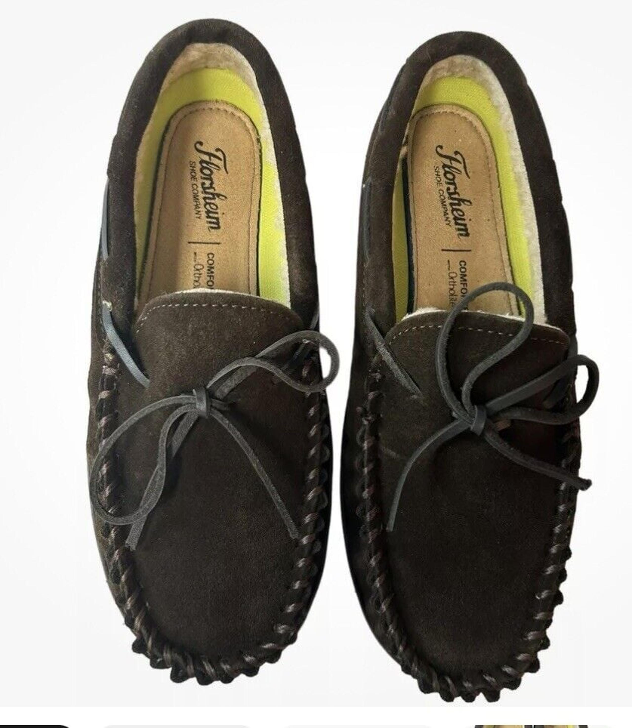 Florsheim Cozy Tie Moc Slipper Men's Chocolate Size 8 New