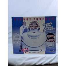 George Foreman Lean Mean Contact Roasting Machine 8 Qt Oval Baking Pan Timer NIB