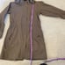 Rei womans Rainier Long Line Rain Jacket brown XS