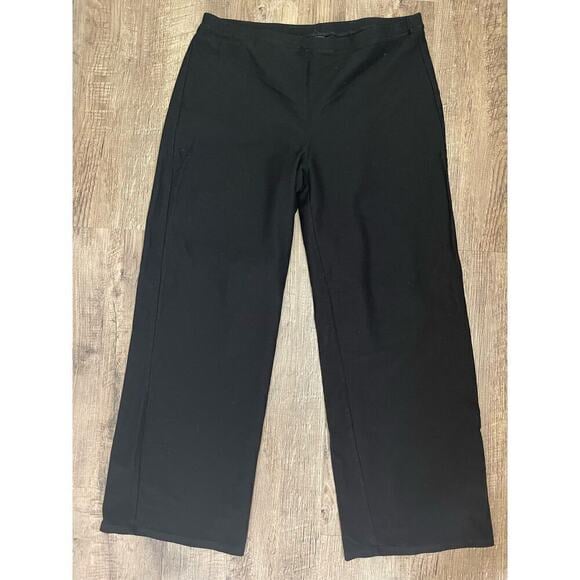 Eileen Fisher Women's Black Straight Leg Stretch Pants | Size Small (B81)