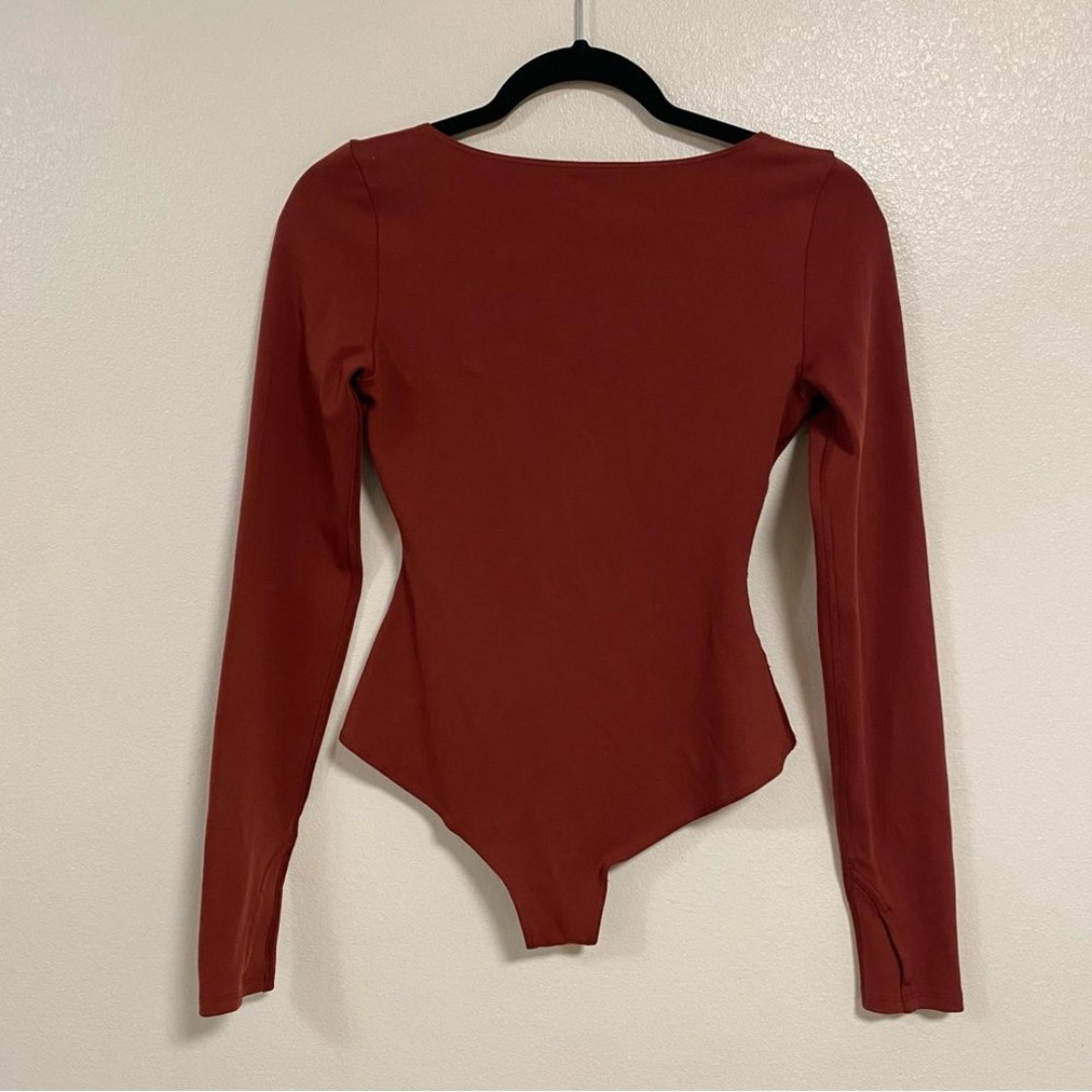 Athleta Align Open Back Bodysuit Russet Brown Size XS