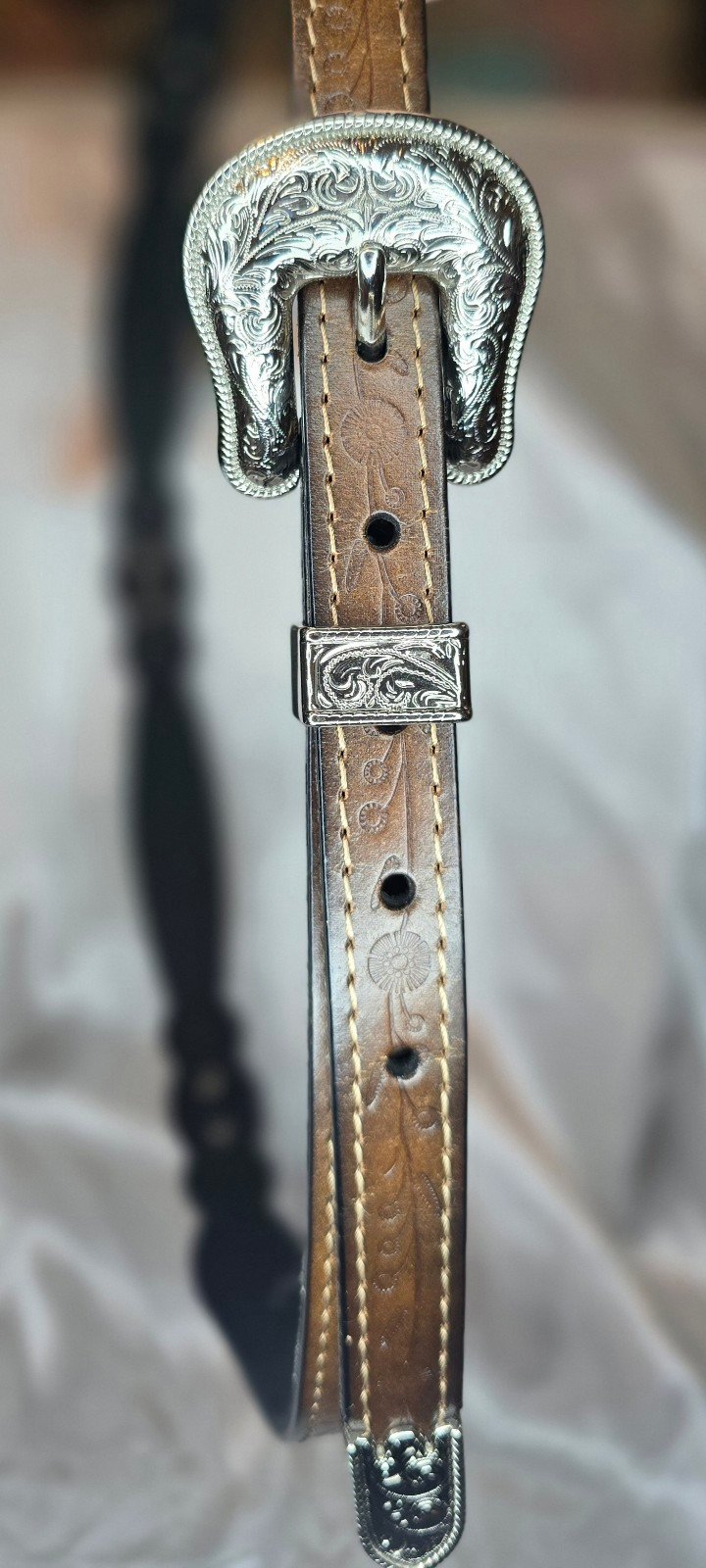 overdue flair ♥ COW LEATHER WIDE BELT /追跡付 Harley-Davidson® Men's Cracked Earth Raised H-D Logo Leather