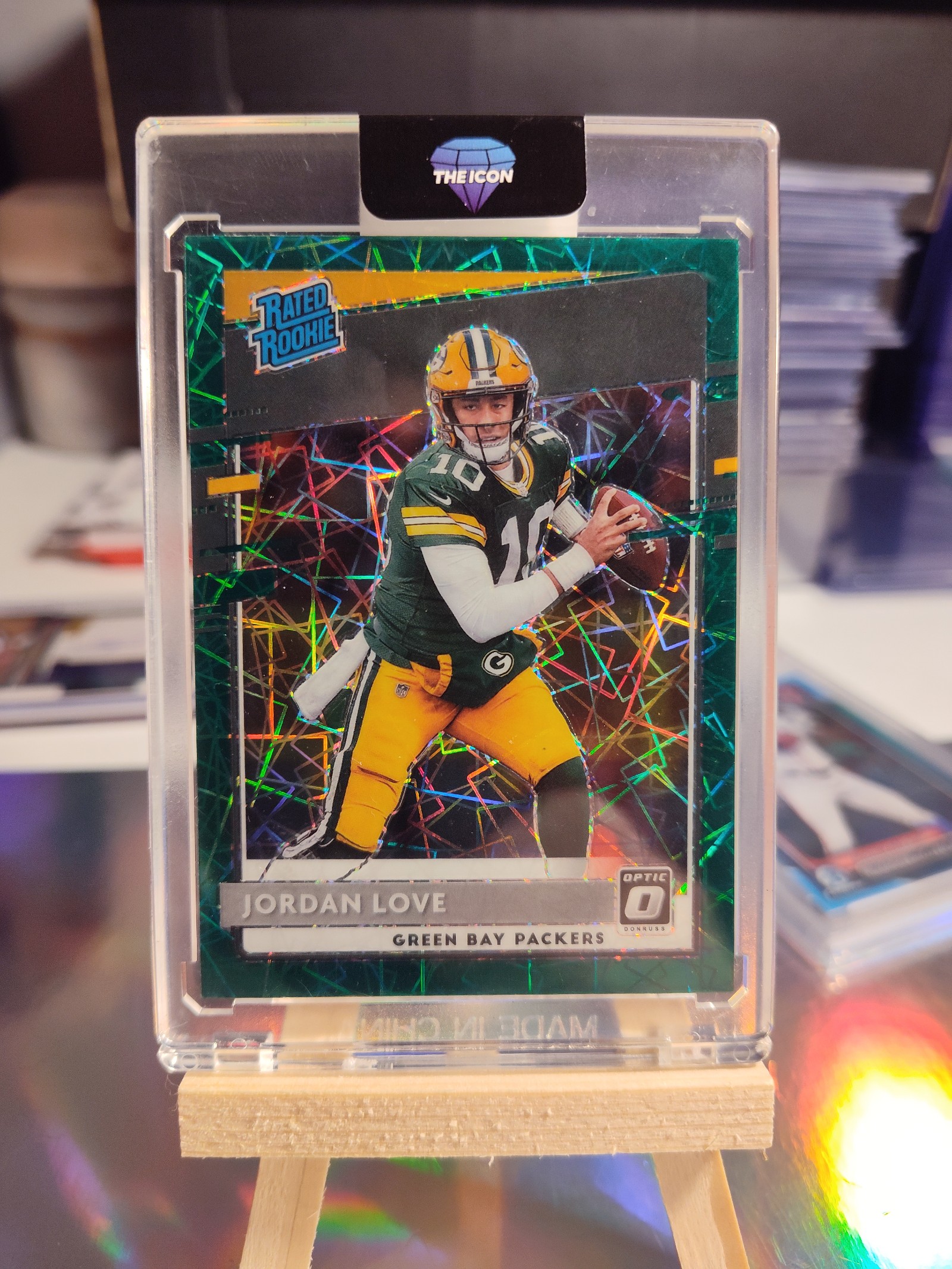 2020 Donruss Optic Green Velocity Jordan Love rookie. Color Match