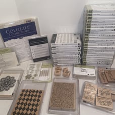 Stampin Up! Stamps Large Lot Cling & Photopolymer Stamps 38 sets emboss 20Wood