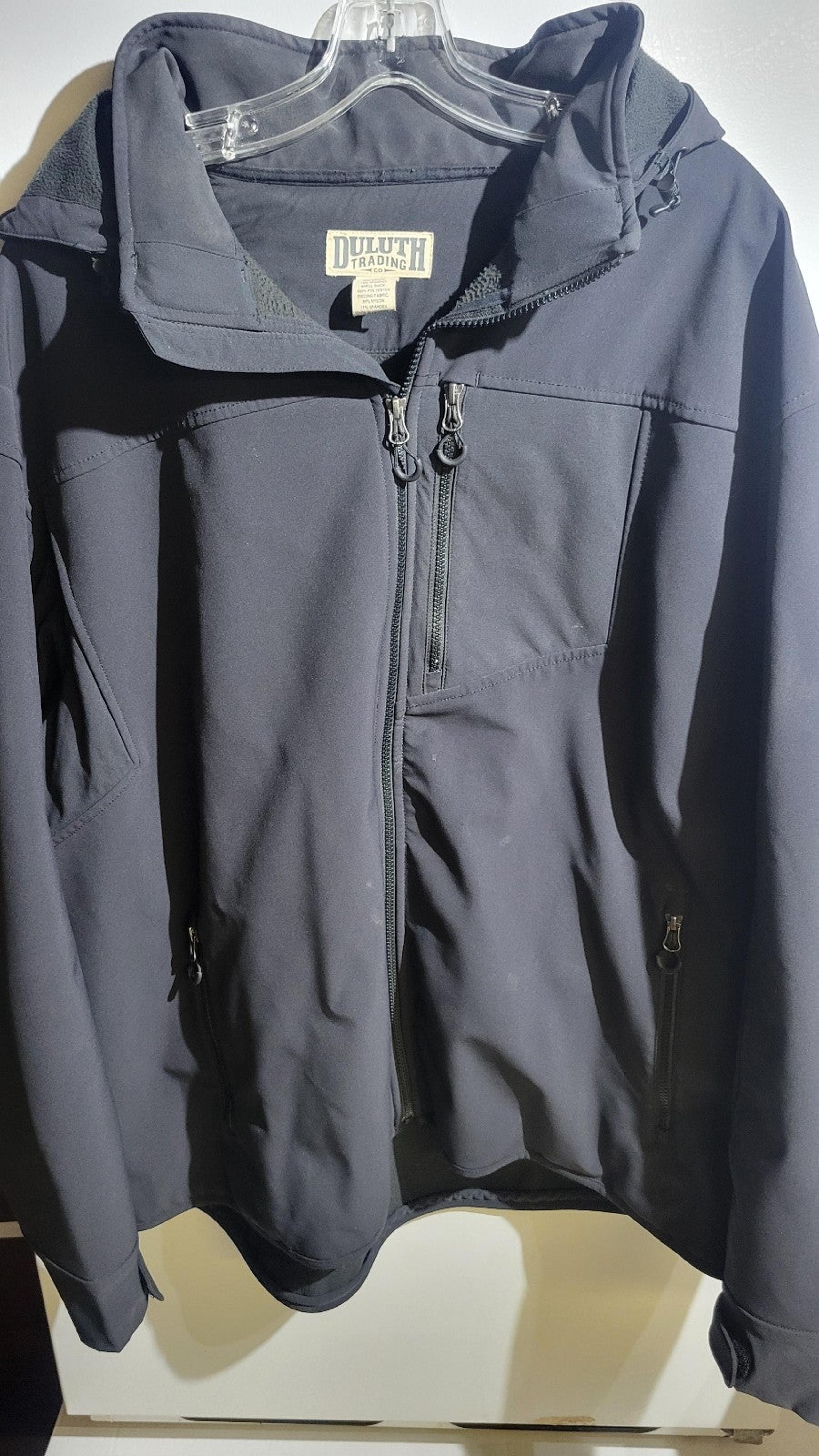 Duluth Trading Mens Black Hooded Insulated Jacket Size 2XL