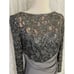 Ralph Lauren Womens Dress Size 14P Gray Maxi sequins Shine Spring Wedding Party