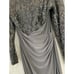 Ralph Lauren Womens Dress Size 14P Gray Maxi sequins Shine Spring Wedding Party