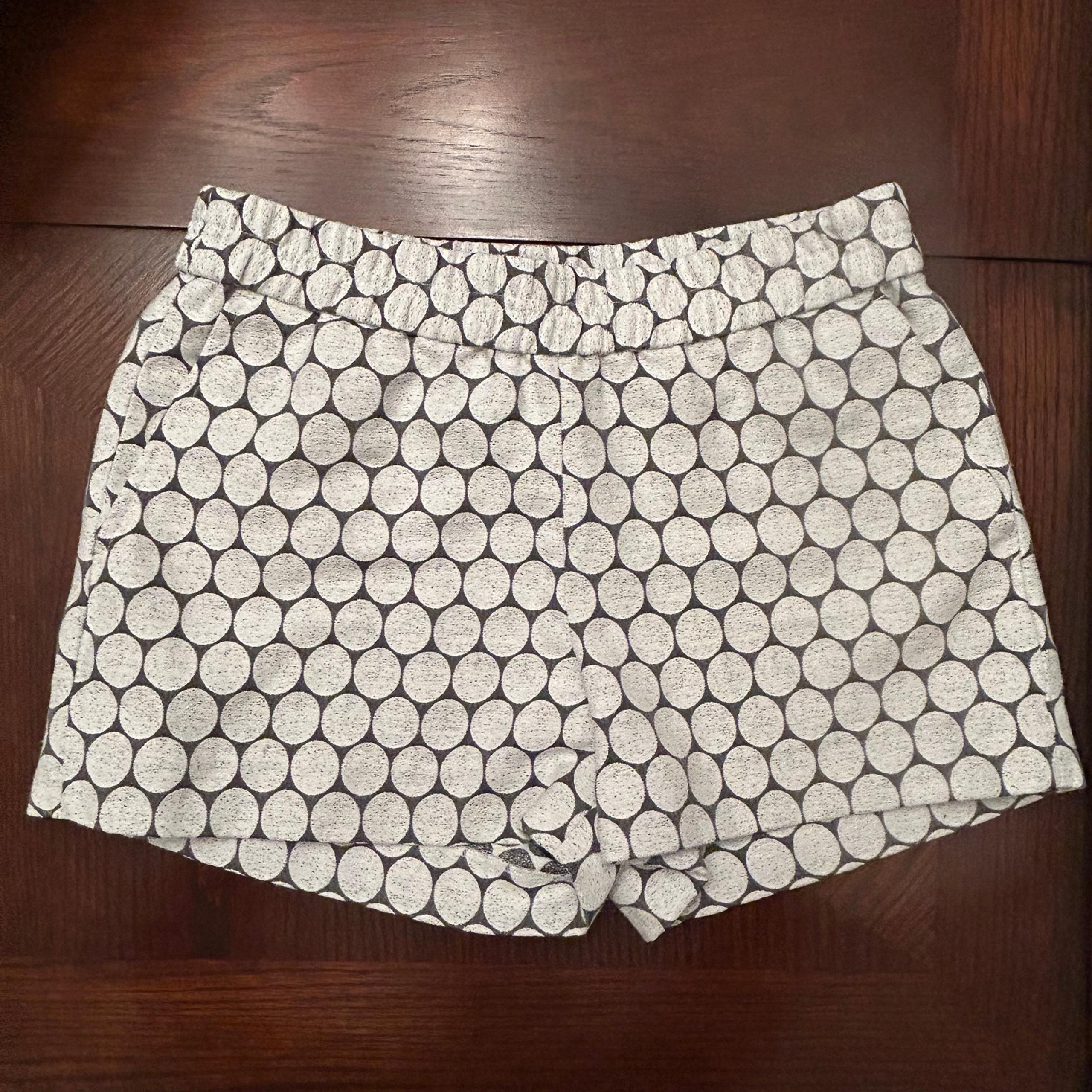 Women’s J. Crew Pocketed Pull-On Shorts White and Grey