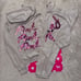 VS PINK VINTAGE OMBRÉ MERMAID HOLO BLING LOGO OUTFIT SET ZIP HOODIE SWEATPANTS L