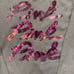 VS PINK VINTAGE OMBRÉ MERMAID HOLO BLING LOGO OUTFIT SET ZIP HOODIE SWEATPANTS L