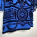 Hale Bob Royal Blue Black Beaded Velvet Silk Long Sleeve Mini Dress size XS