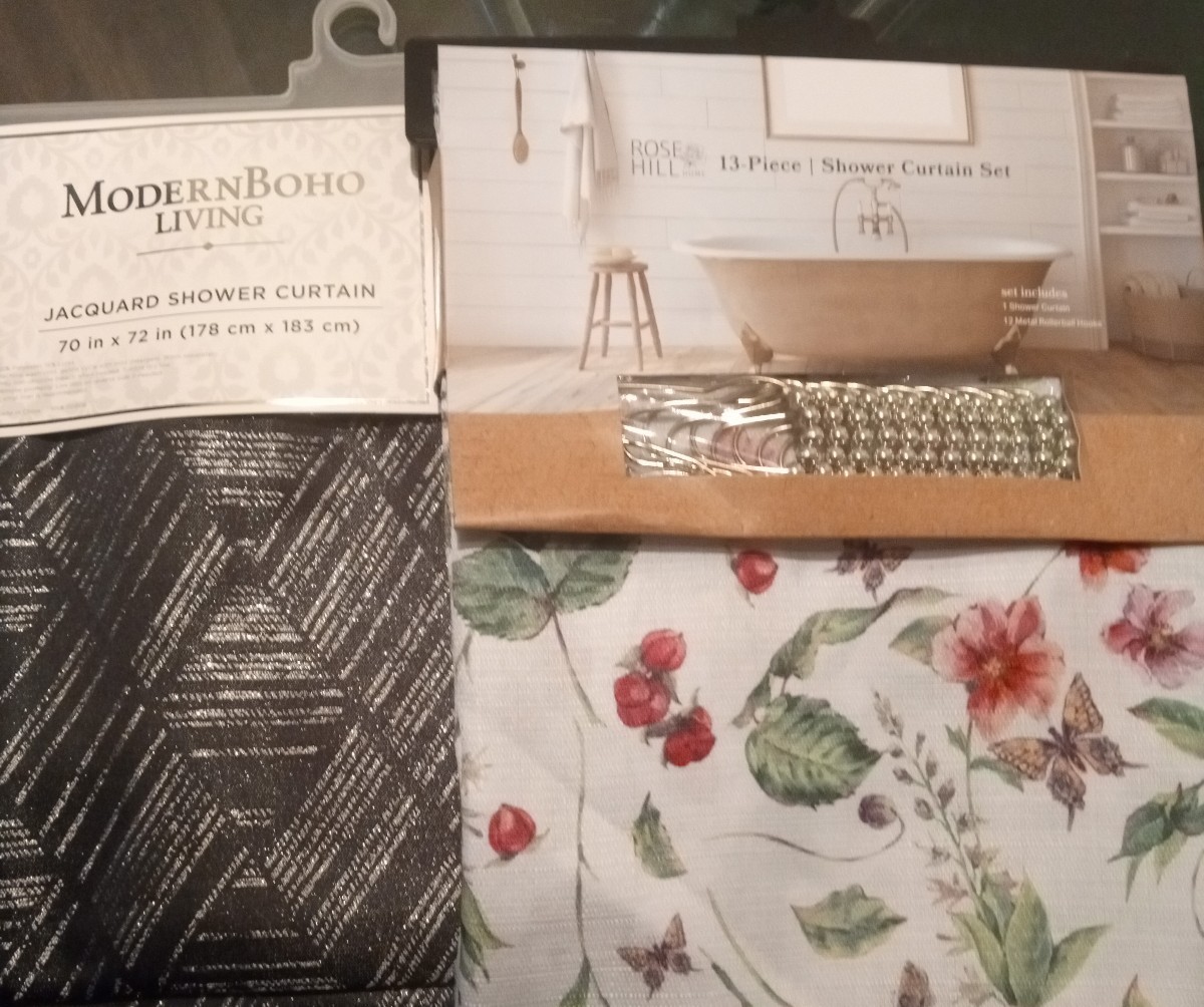 2 sets of shower curtains 60