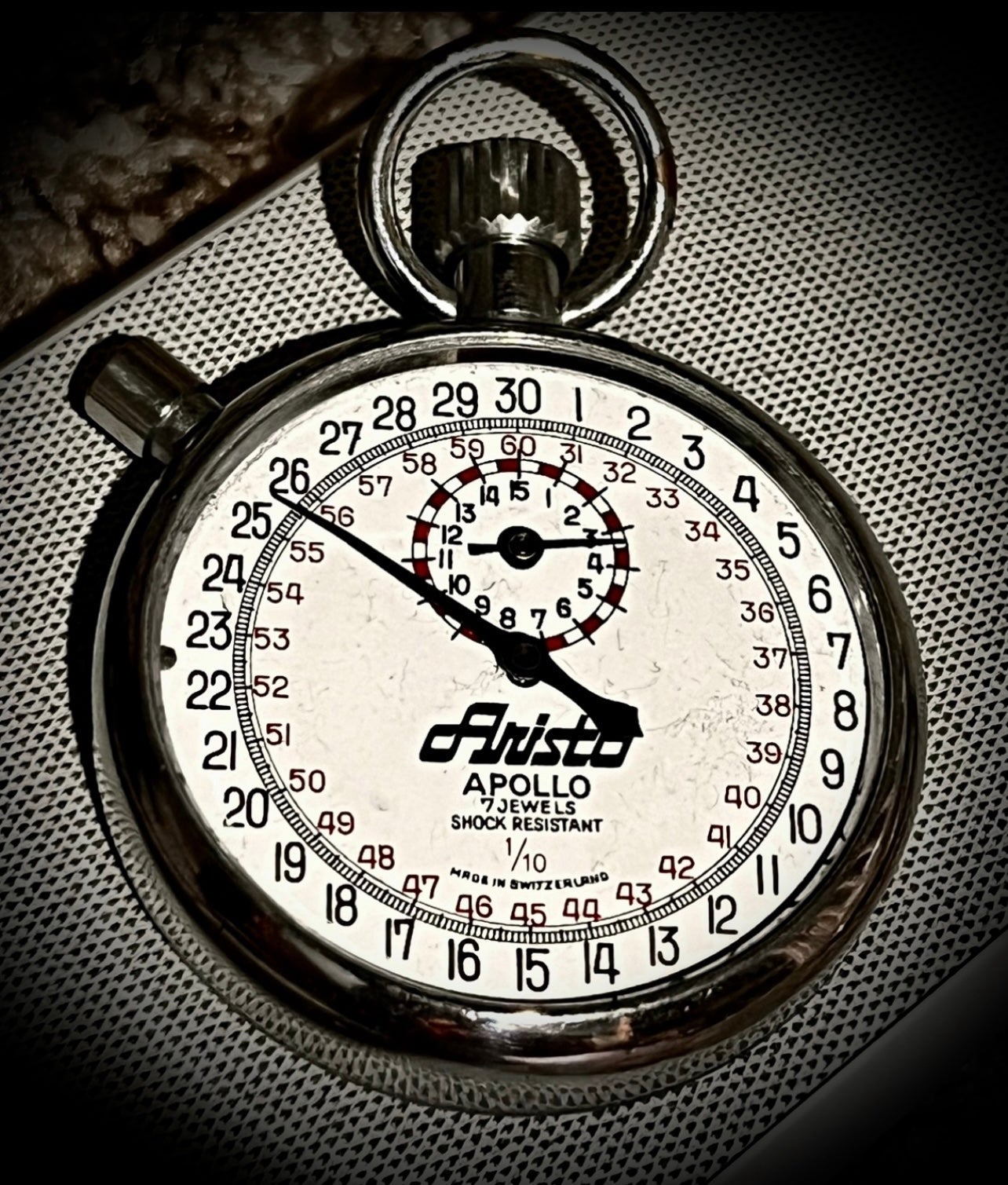 R#242B Vintage Aristo Apollo 7 Jewels Shock Resistant Stop Watch Serviced
