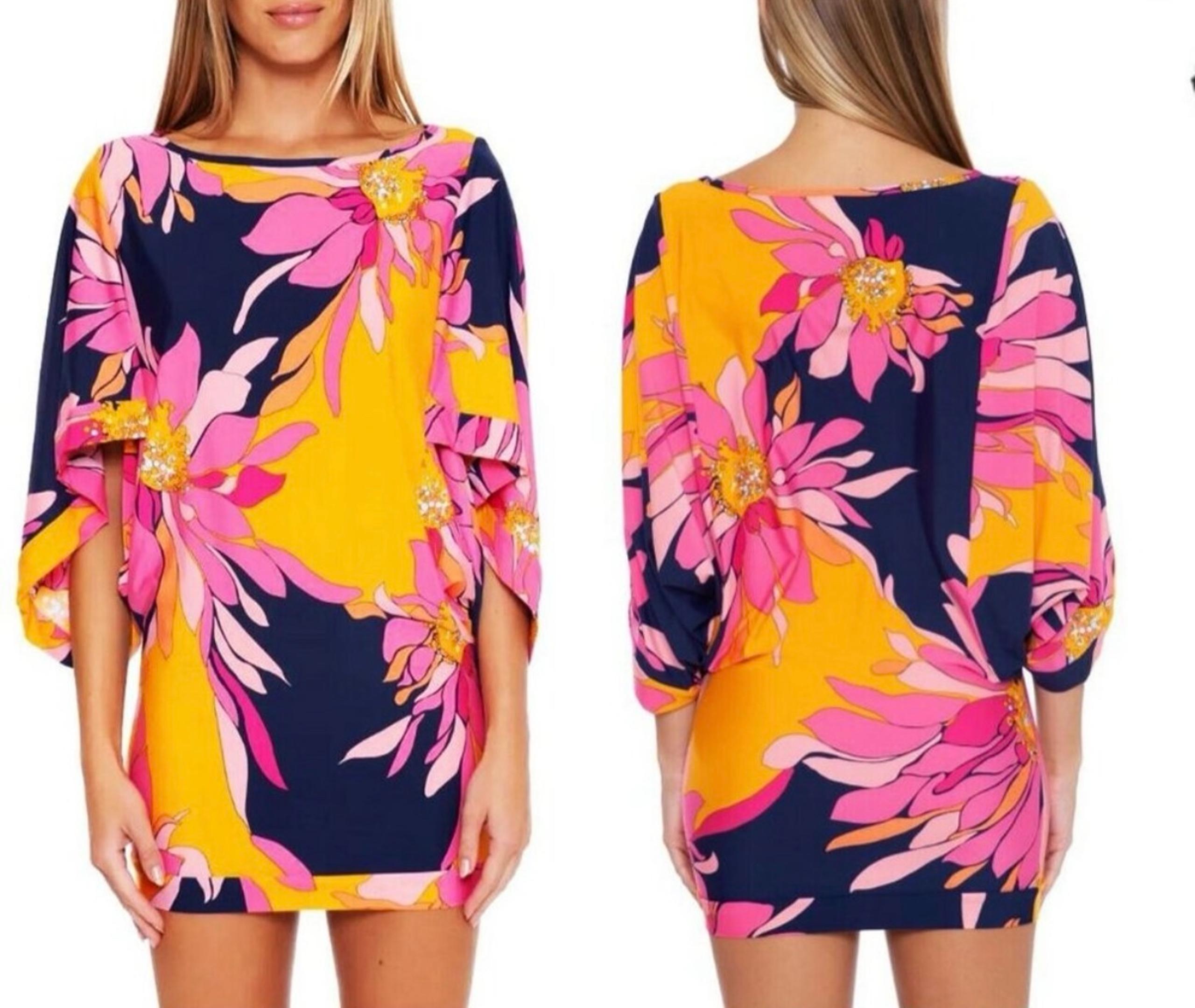 Brand New Trina Turk Breeze Floral Tunic Dress - Size Large