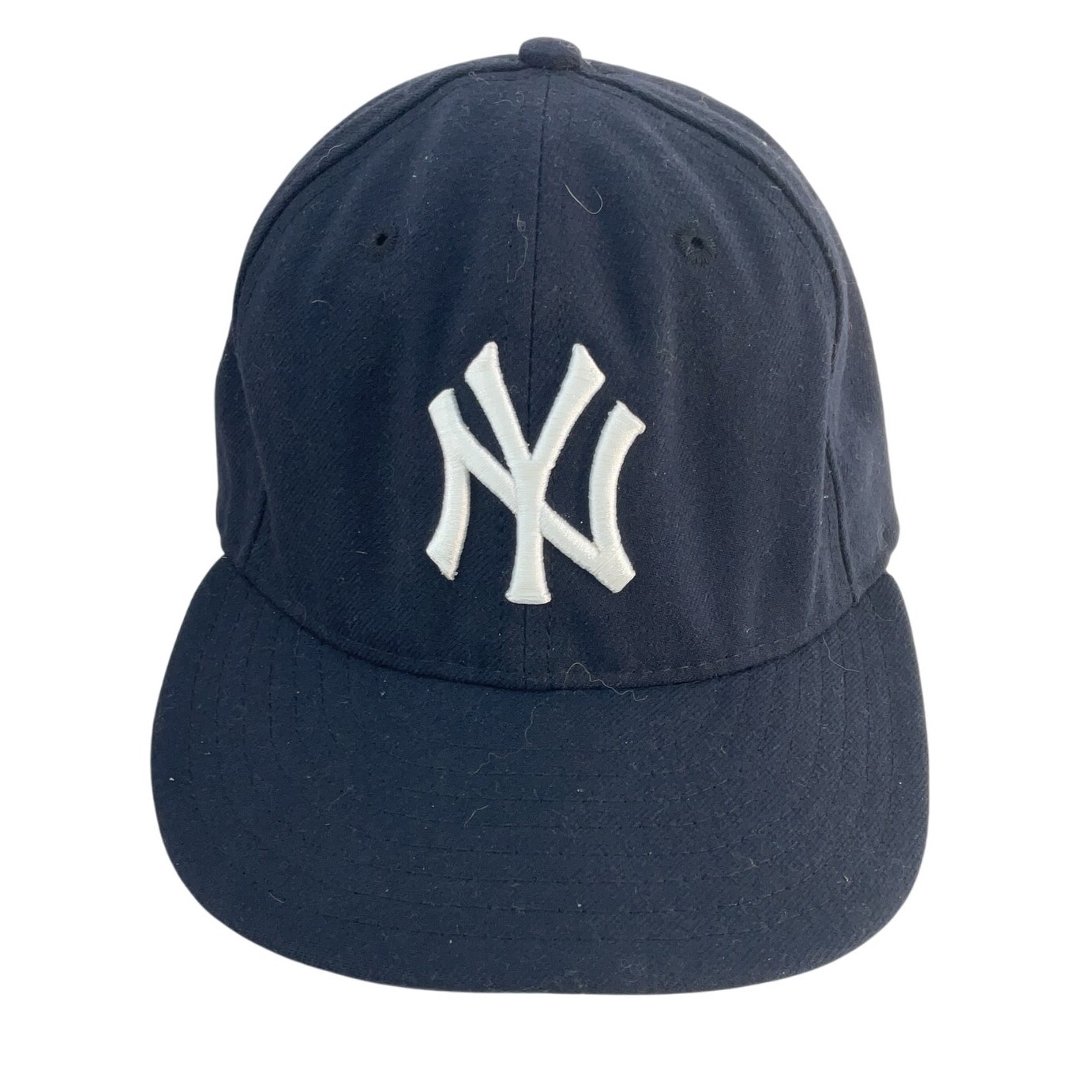 New Era NY Yankees Navy Blue Polyester Baseball Cap Men’s Size 7 Pre-Owned