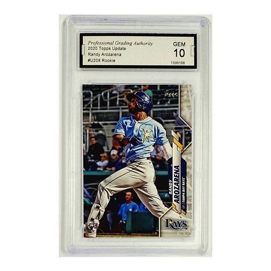 GRADED 10 RANDY AROZARENA ROOKIE 2020 TOPPS UPDATE #U-208, TAMPA BAY RAYS, ROY!