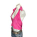 Lovers + Friends Halter Crop Top Barbie Pink XL French Terry Tuxedo Miley NEW