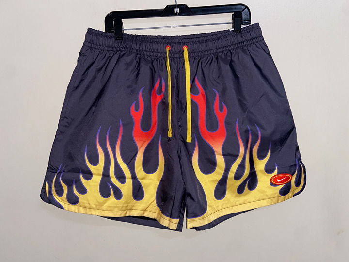 Nike Sportwear NSW Woven Flow Americana Shorts Flames DV9628-010 Mens XL NEW