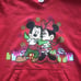 Disney Store Mickey Minnie Red Christmas Hoodie Sweatshirt Presents Snowflakes
