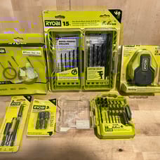 Ryobi Drill Bit - Charging Cord - Laser Level Bundle