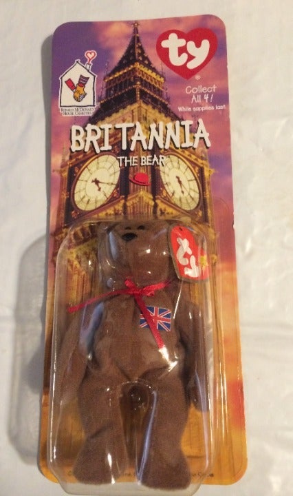 TY Beanie Baby Britania The Bear ERRORS