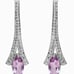 Beautiful 1.24 Carat Genuine Amethyst and White Topaz 925 Sterling Silver