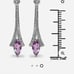 Beautiful 1.24 Carat Genuine Amethyst and White Topaz 925 Sterling Silver