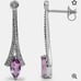 Beautiful 1.24 Carat Genuine Amethyst and White Topaz 925 Sterling Silver