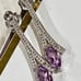 Beautiful 1.24 Carat Genuine Amethyst and White Topaz 925 Sterling Silver