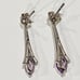 Beautiful 1.24 Carat Genuine Amethyst and White Topaz 925 Sterling Silver